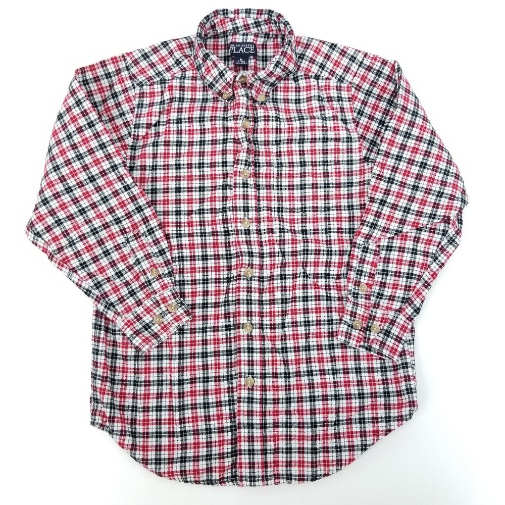 The Childrens Place Boys Medium 7/8 Thin Wale Corduroy Cotton Button Down Shirt